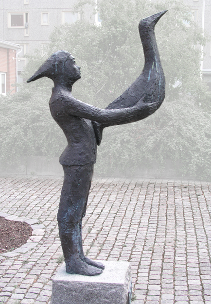 "Pojken och fågeln" © Annika Rydberg/BUS 2014. Foto: Jan Peter Dahlqvist