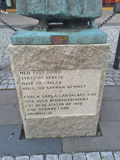 "Arbetarhustru", Elma Oijens. © Foto: Jan Peter Dahlqvist, 2015