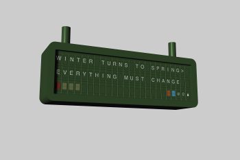 Small board. Visualisation for "Everything Must Change". Image by Petter Yxell.