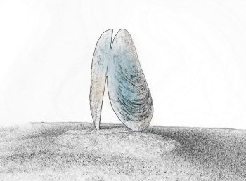 Anna Ekmans skissförslag ”Där floden möter havet”.